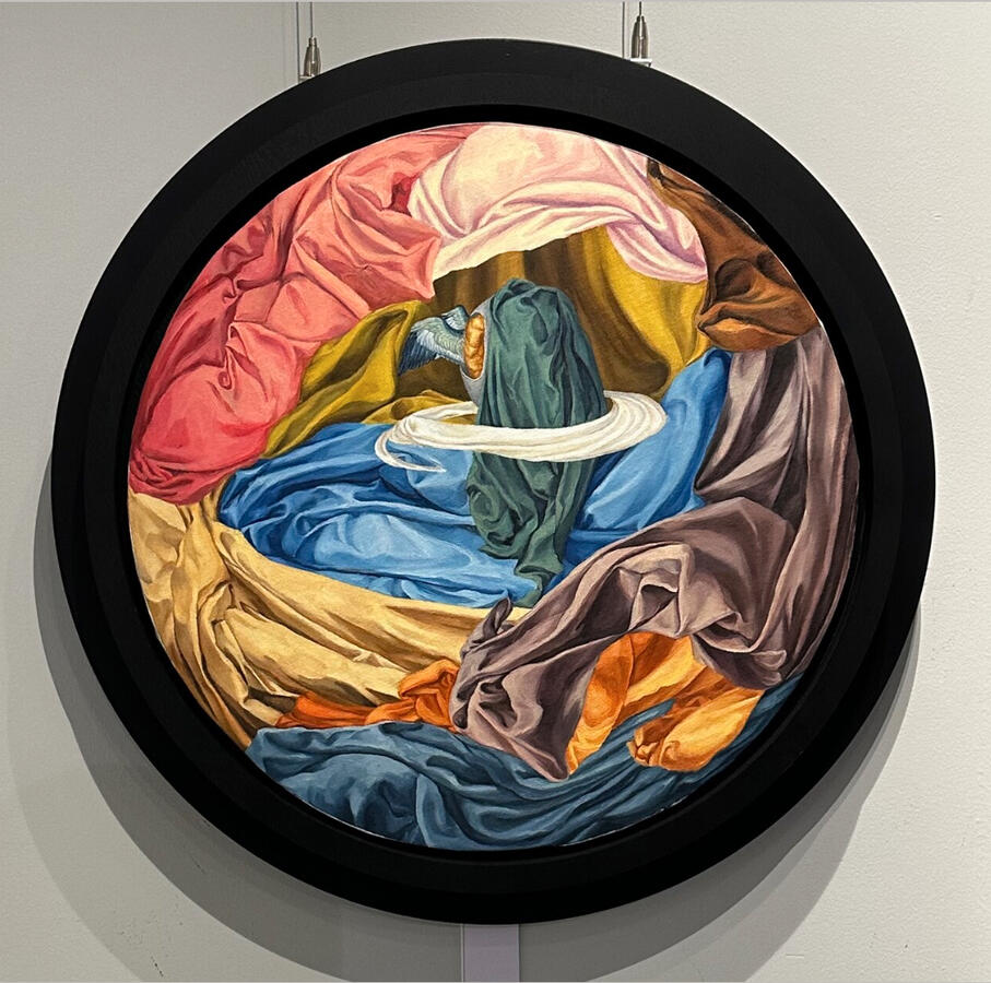 Vũ Duy Hoàng, Kẻ mơ, 2024, sơn dầu, R50 cm.