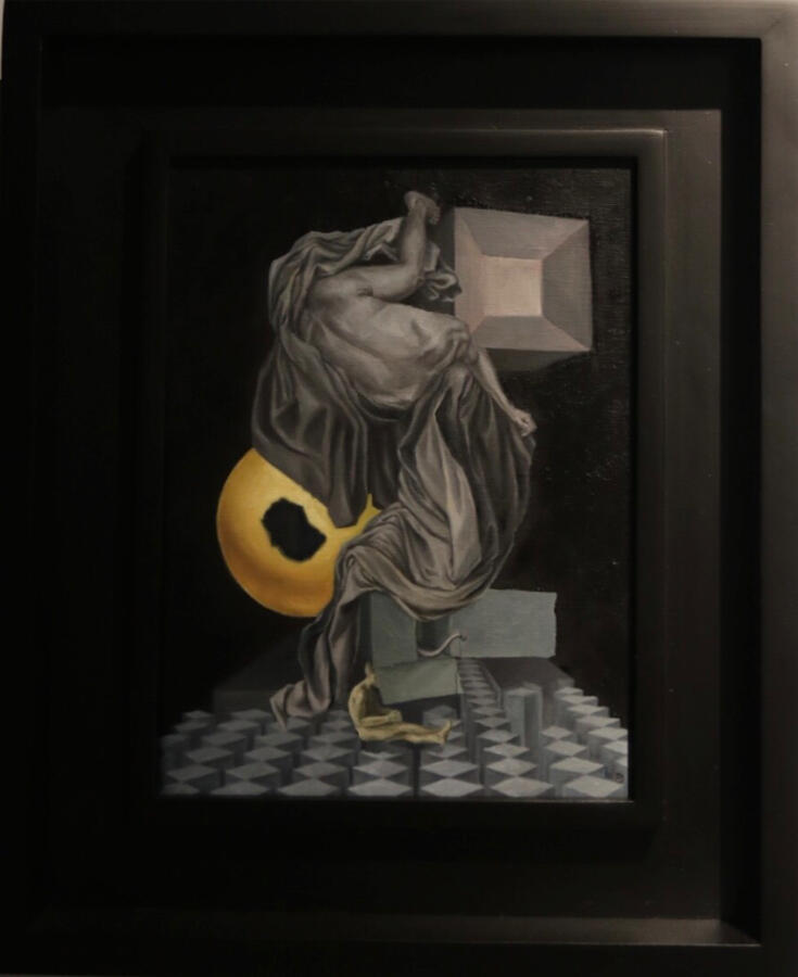 « Nhiệm vụ bất thành của Cupid », 2023, sơn dầu, 30 x 40 cm.